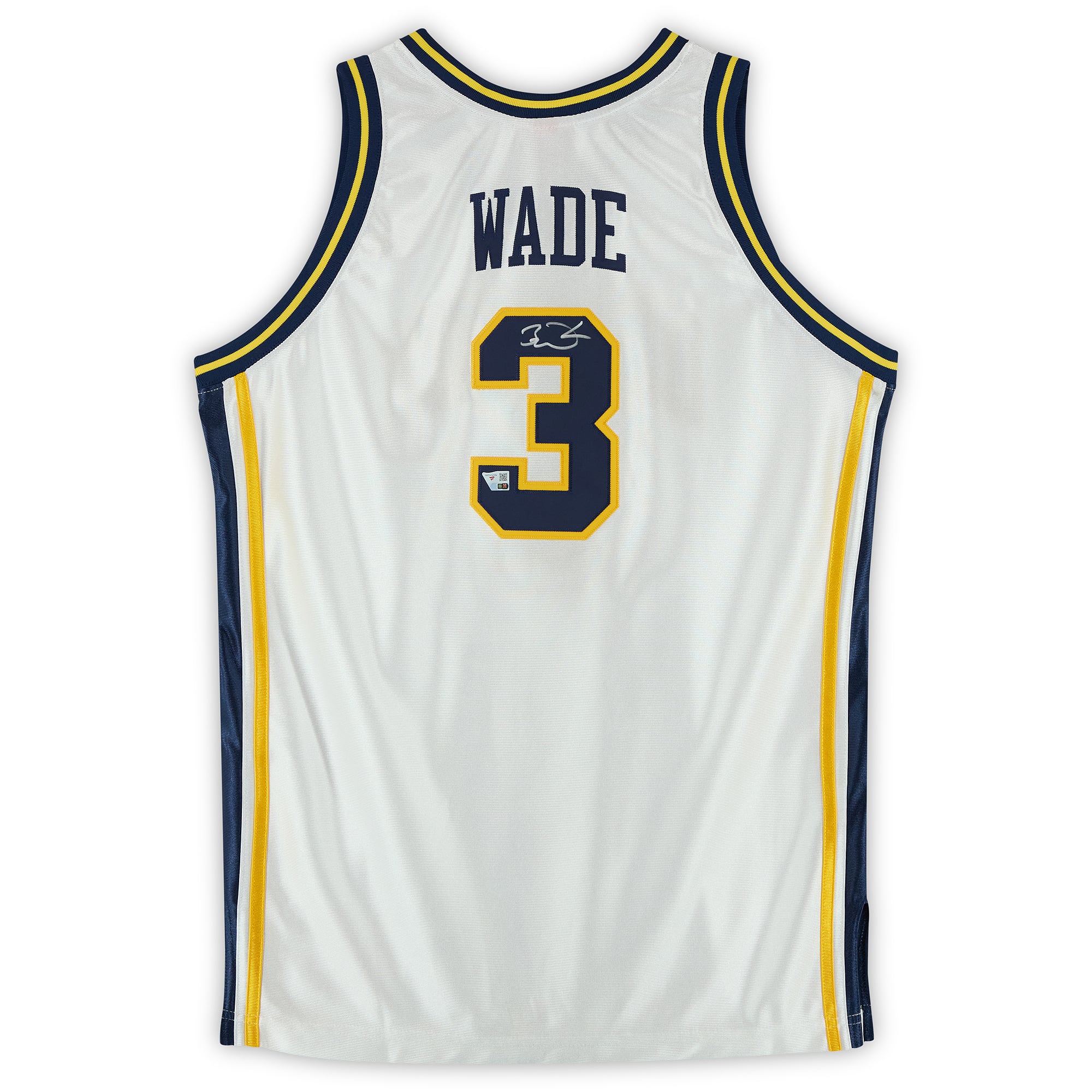 Dwyane Wade Marquette Golden Eagles Autographed Navy Mitchell & Ness 2002 Authentic Jersey with "Flash" Inscription
