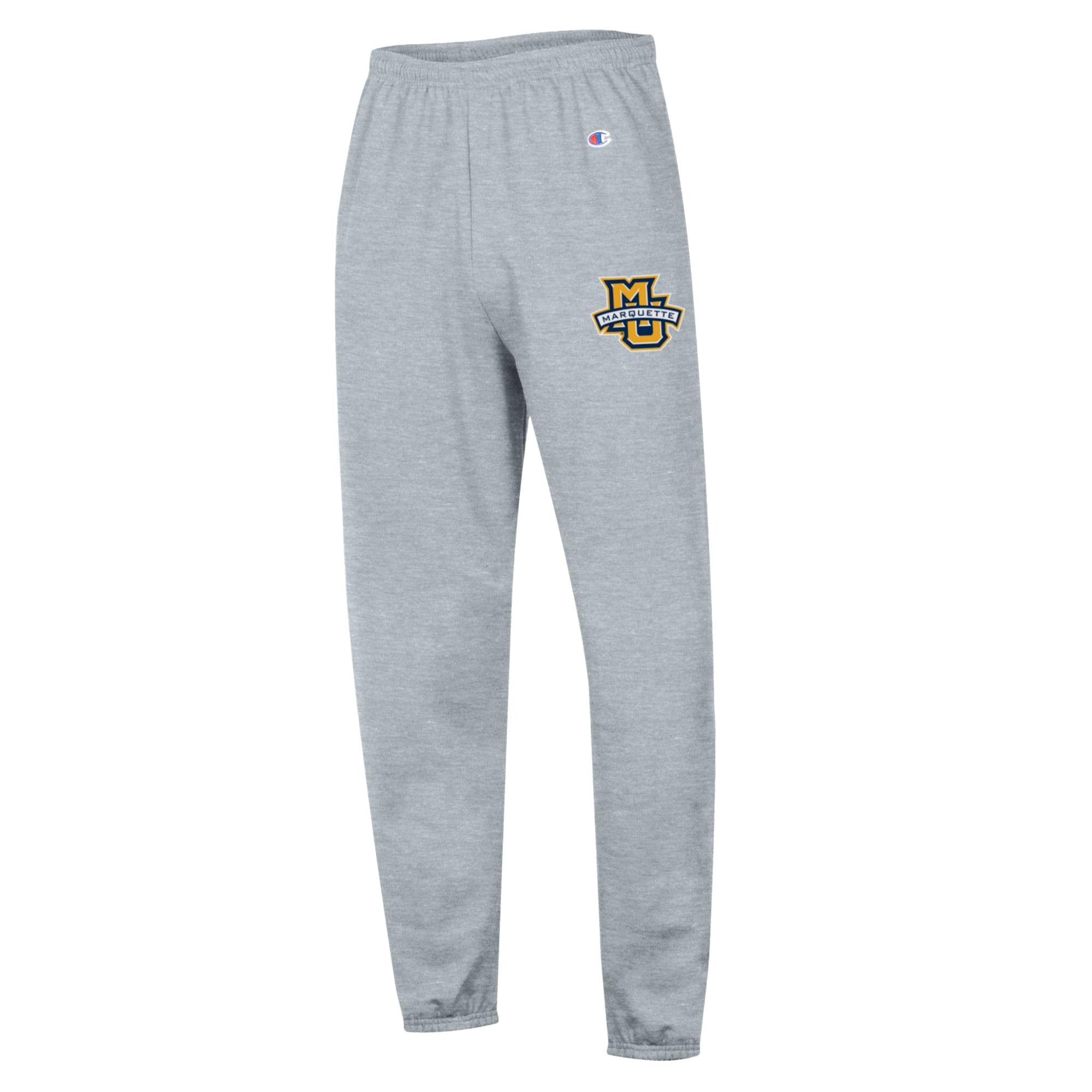 Men's Champion Heather Gray Marquette Golden Eagles Powerblend Fleece Team Sweatpants