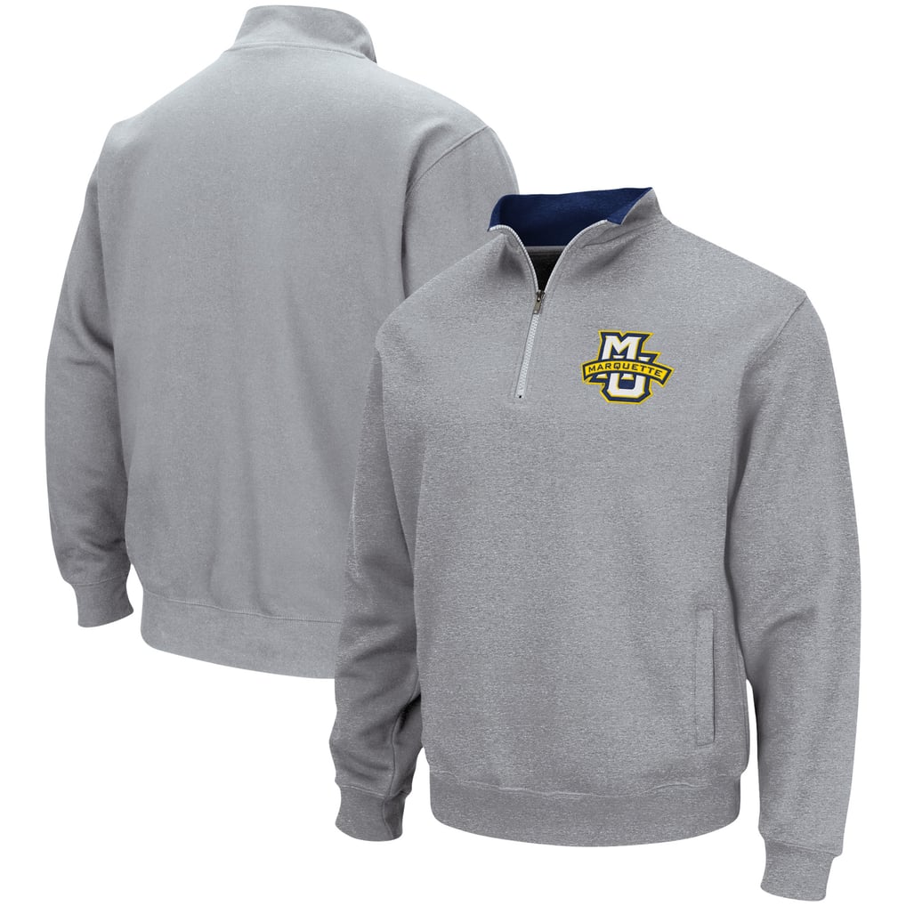 Marquette Golden Eagles Colosseum Tortugas Team Logo Quarter-Zip Jacket - Heathered Gray