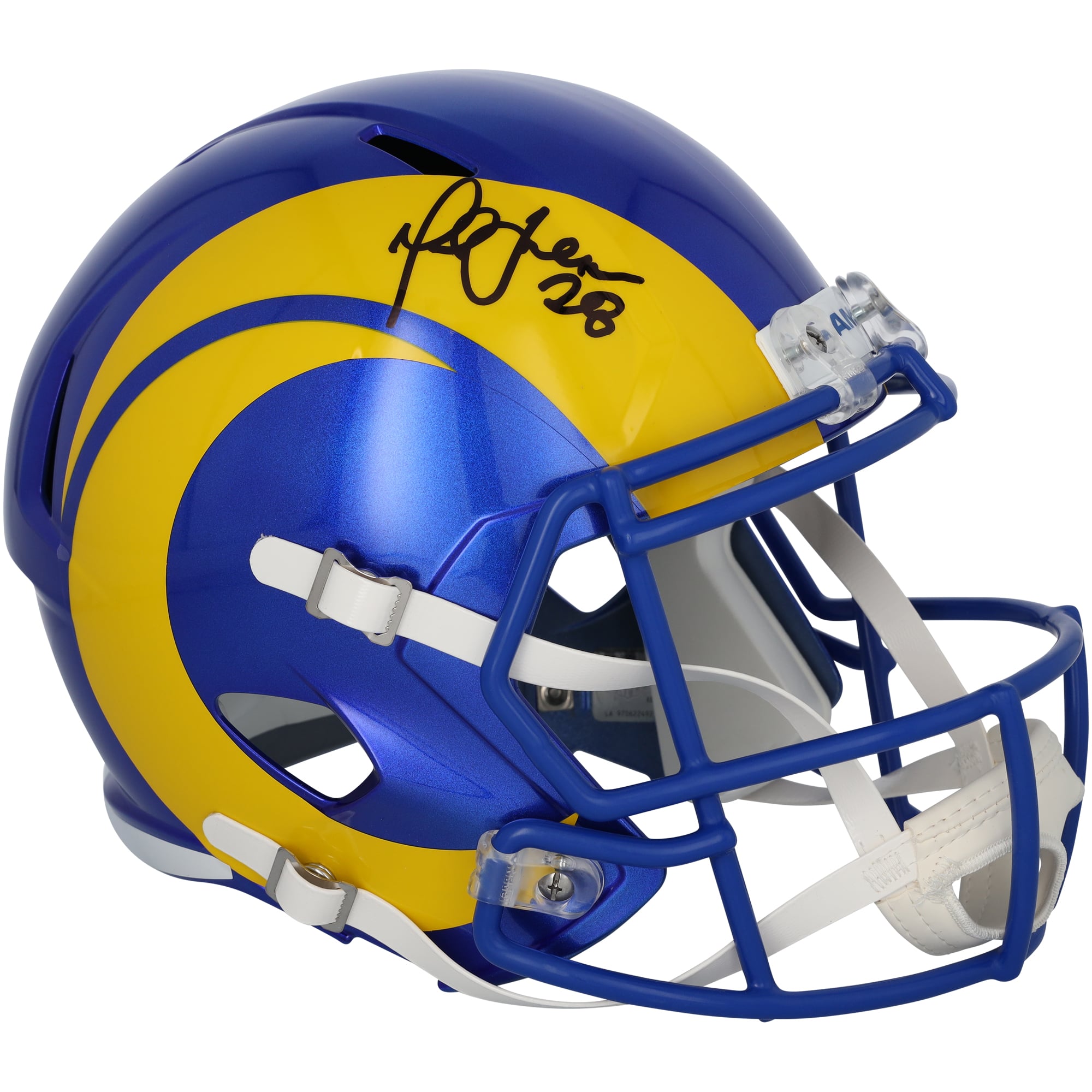 Réplique du casque Riddell Speed autographié par Marshall Faulk des Rams de St. Louis