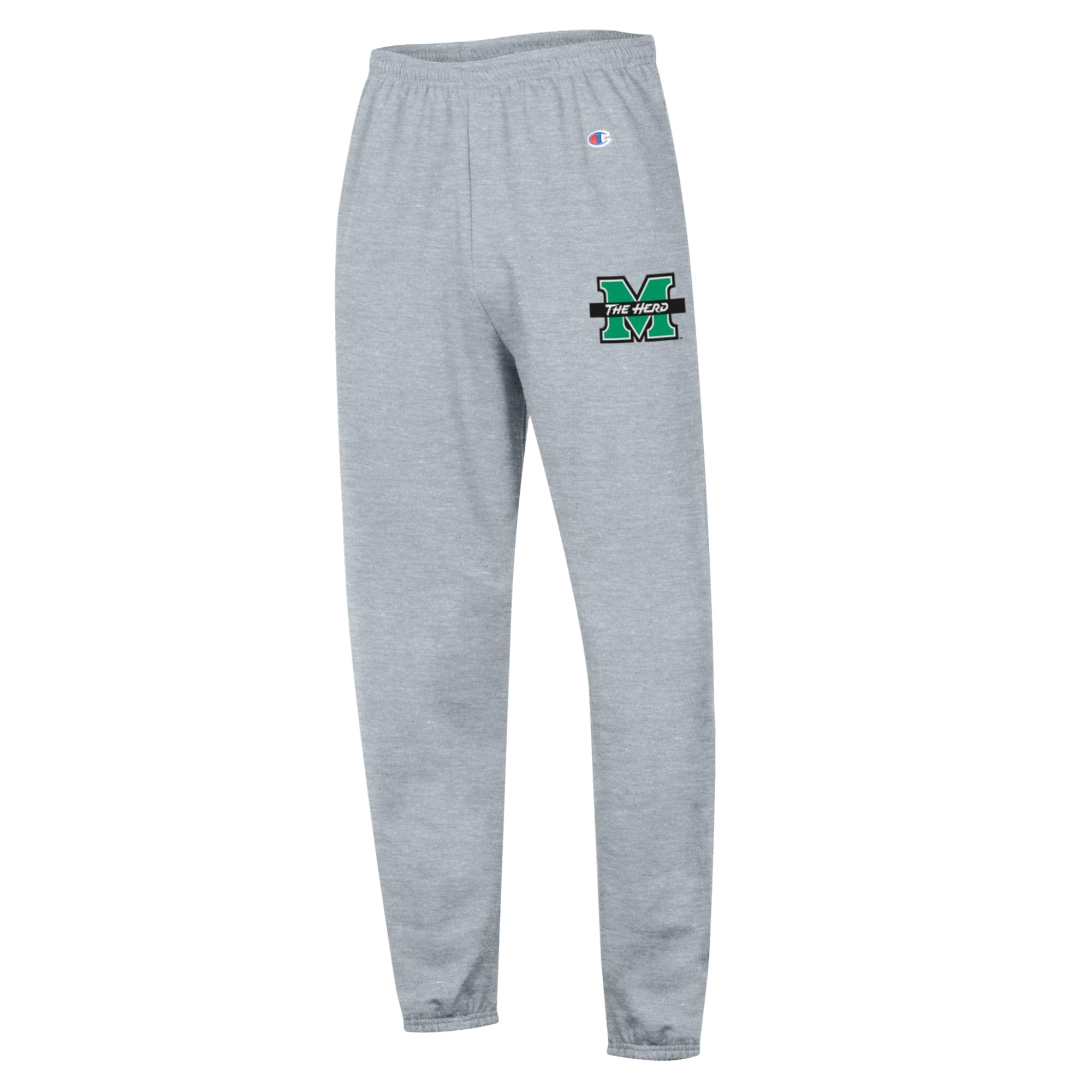 Pantalon de survêtement en polaire Powerblend Marshall Thundering Herd, gris chiné, pour homme