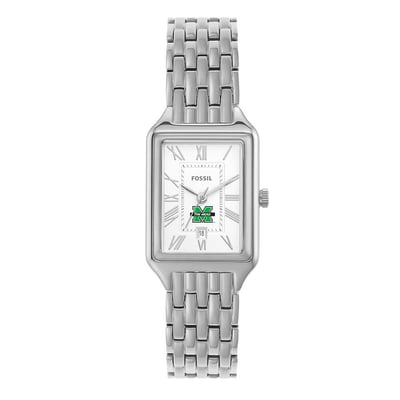 Marshall Thundering Herd Fossil Women's Raquel Three-Hand Date Stainless Steel Watch