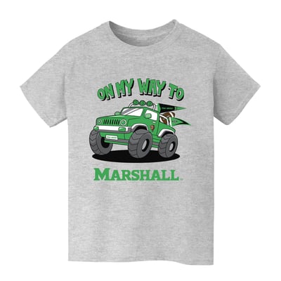 Marshall Thundering Herd Vive La Fete Youth On My Way T-Shirt - Gray