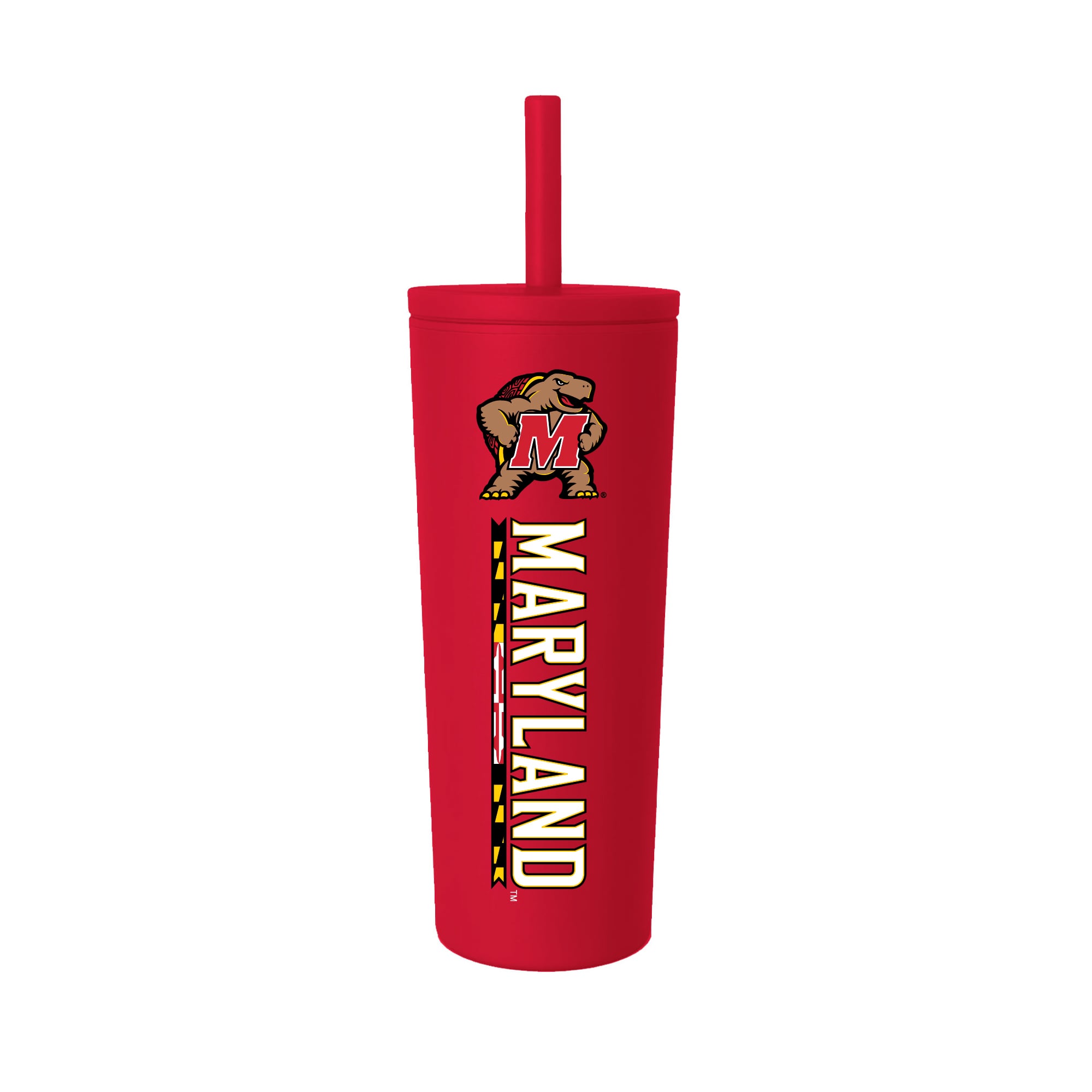 Maryland Terrapins 24oz. No Spill Straw Tumbler