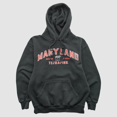 Maryland Terrapins Jansport 2000s Hooded Pullover Sweatshirt - Black - S by Fanatics Real Vintage