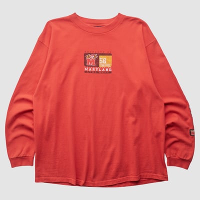 Maryland Terrapins Jansport 2000s Long Sleeve T-shirt - Red - 2XL by Fanatics Real Vintage