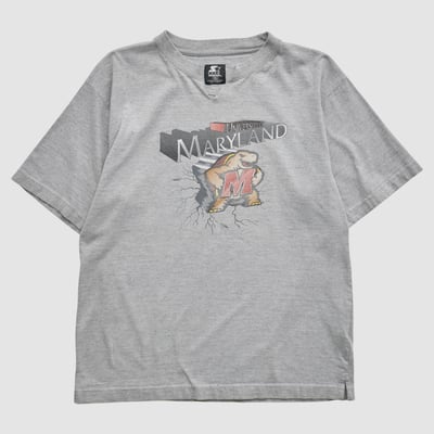 Maryland Terrapins Starter 2000s T-shirt - Heather Gray - S by Fanatics Real Vintage