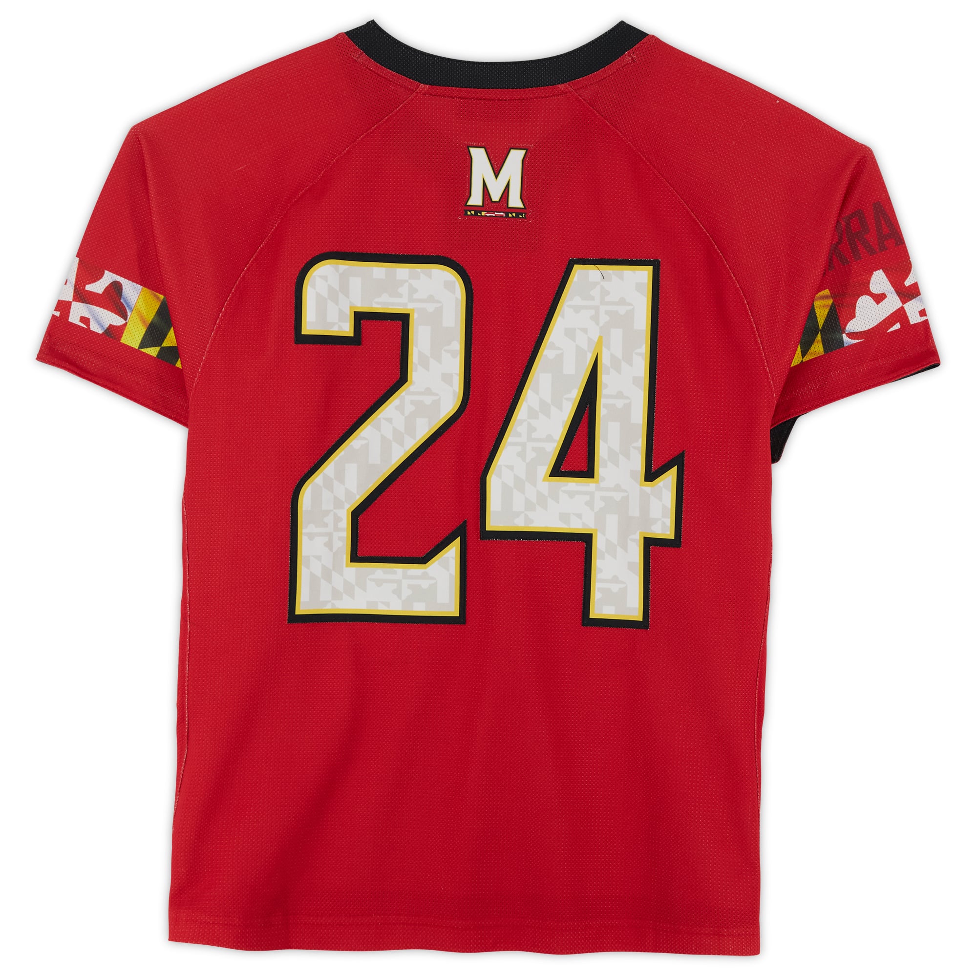 Maryland Terrapins Team-Issued #24 Red Jersey from the Lacrosse