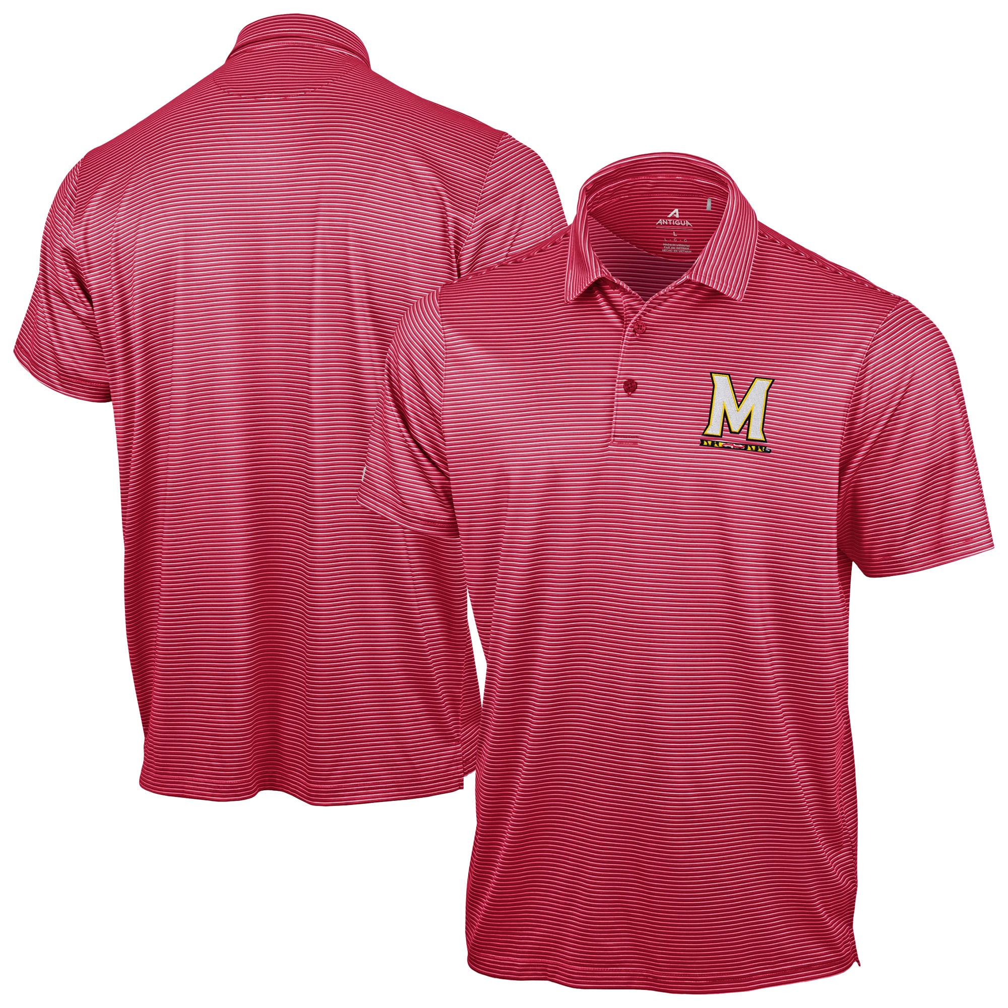 Polo Antigua rouge Maryland Terrapins Lineage pour homme
