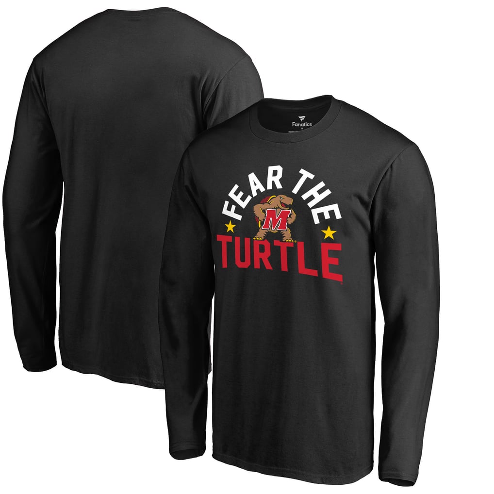 Alt Code Turtle Men's Black Maryland Terrapins Hometown Collection Fear the Turtle Long ...