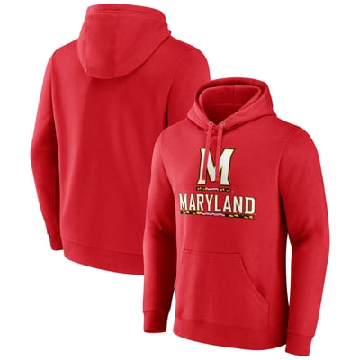 Maryland Terrapins Lockup Team Pullover Hoodie - Red