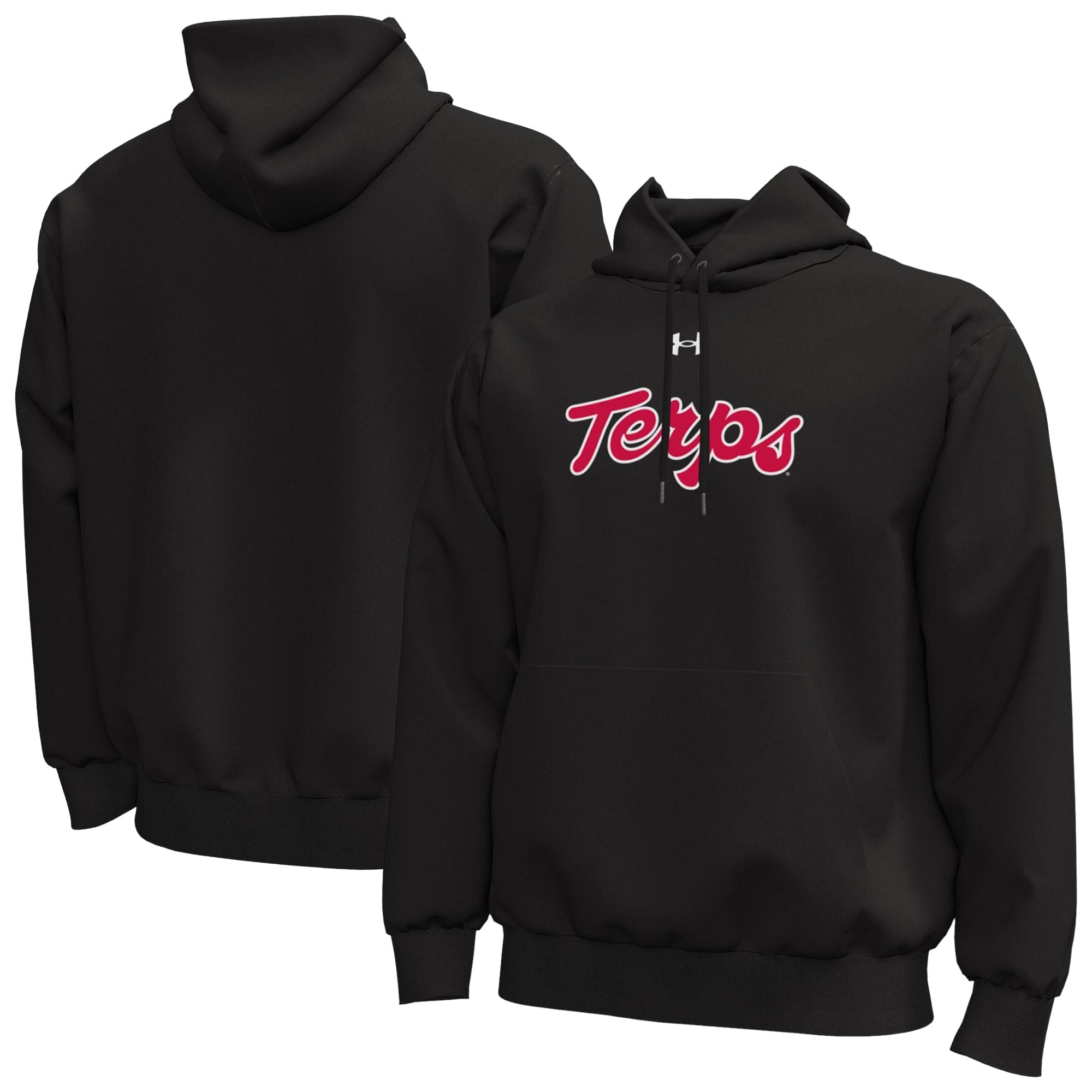 Sweat à capuche en polaire Under Armour rouge Maryland Terrapins Core Icon pour homme