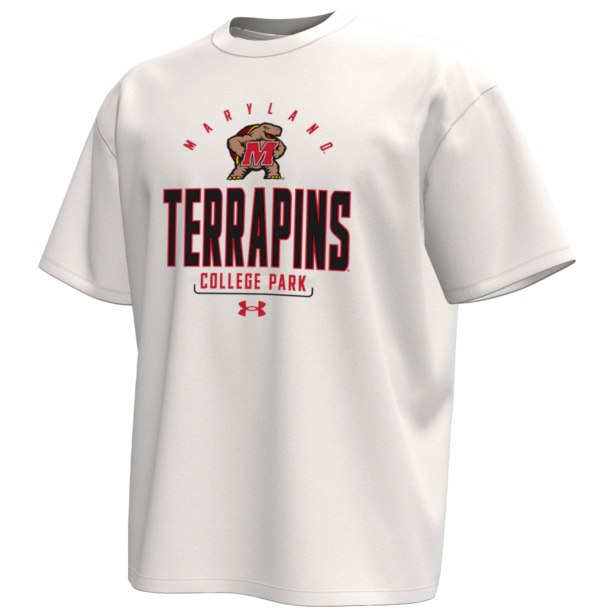 T-shirt Under Armour crème Maryland Terrapins Gameday Icon pour homme