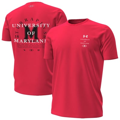 Maryland Terrapins Under Armour 2026 Sideline Performance T-Shirt - Red