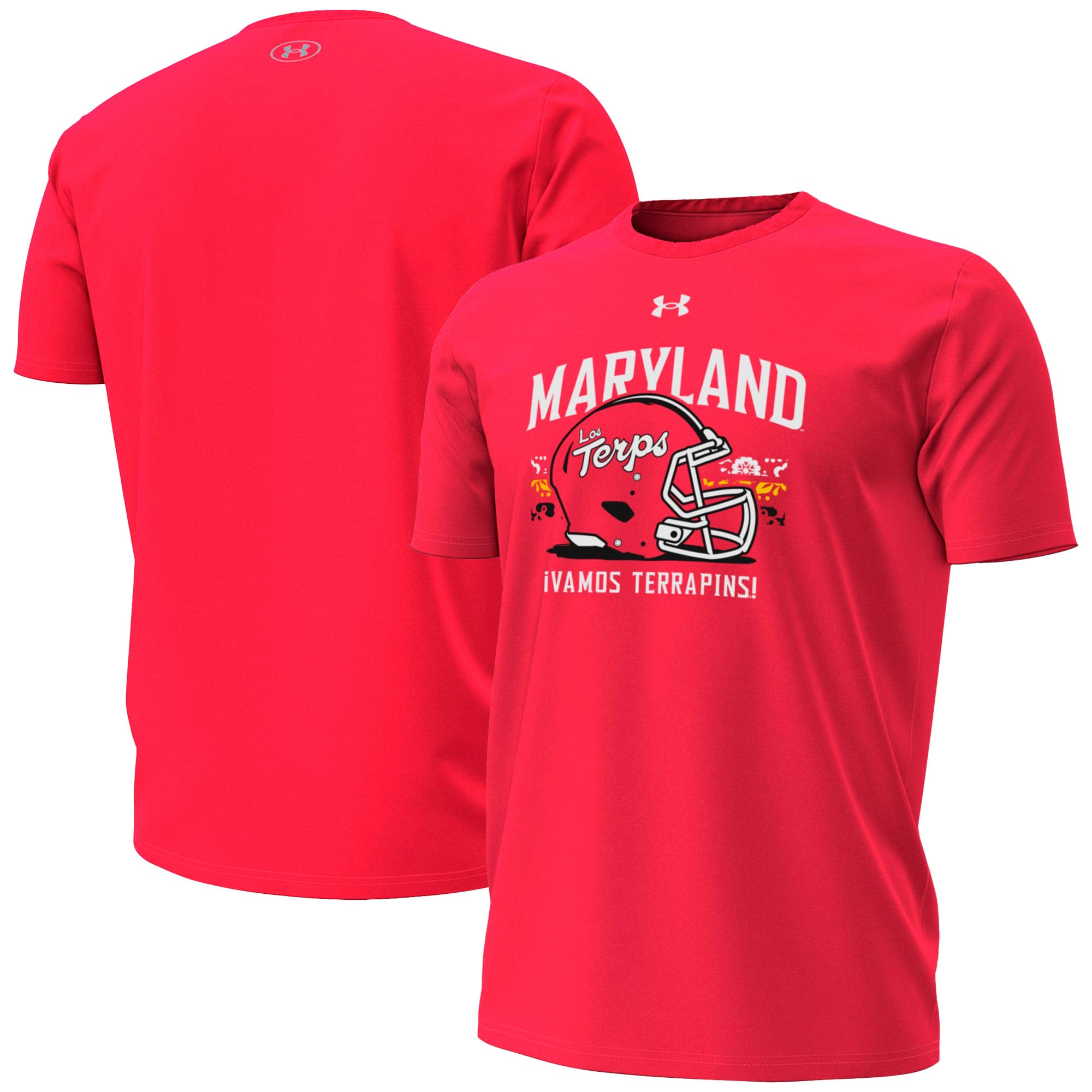 Men's Under Armour Red Maryland Terrapins Los Terps Performance T-Shirt