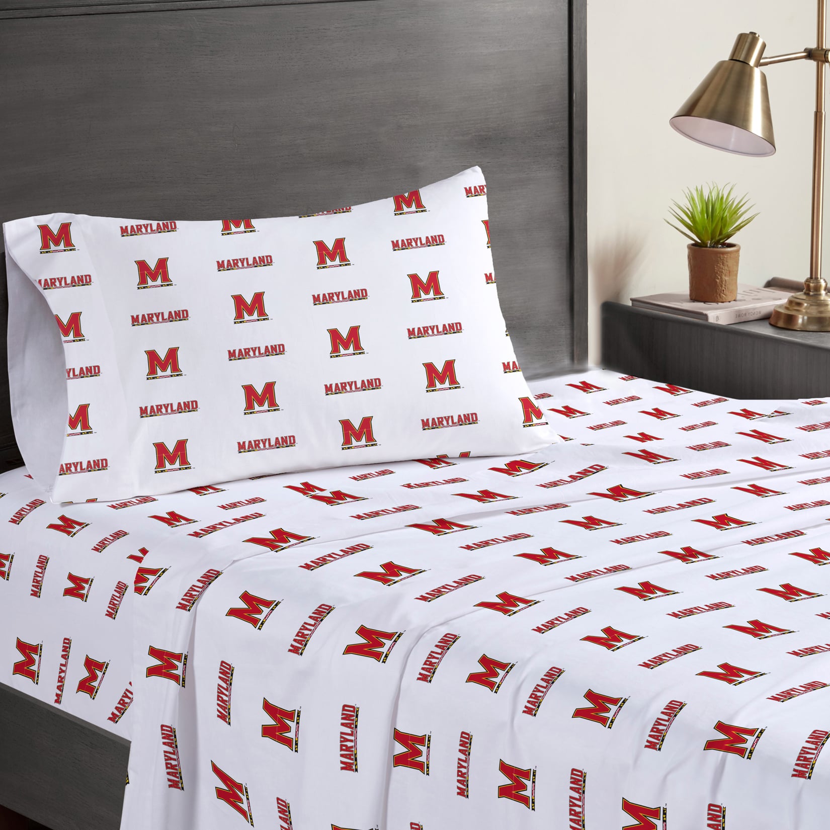 Pegasus Maryland Terrapins Three-Piece Twin Sheet Set