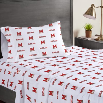 Maryland Terrapins Pegasus Three-Piece Twin Sheet Set