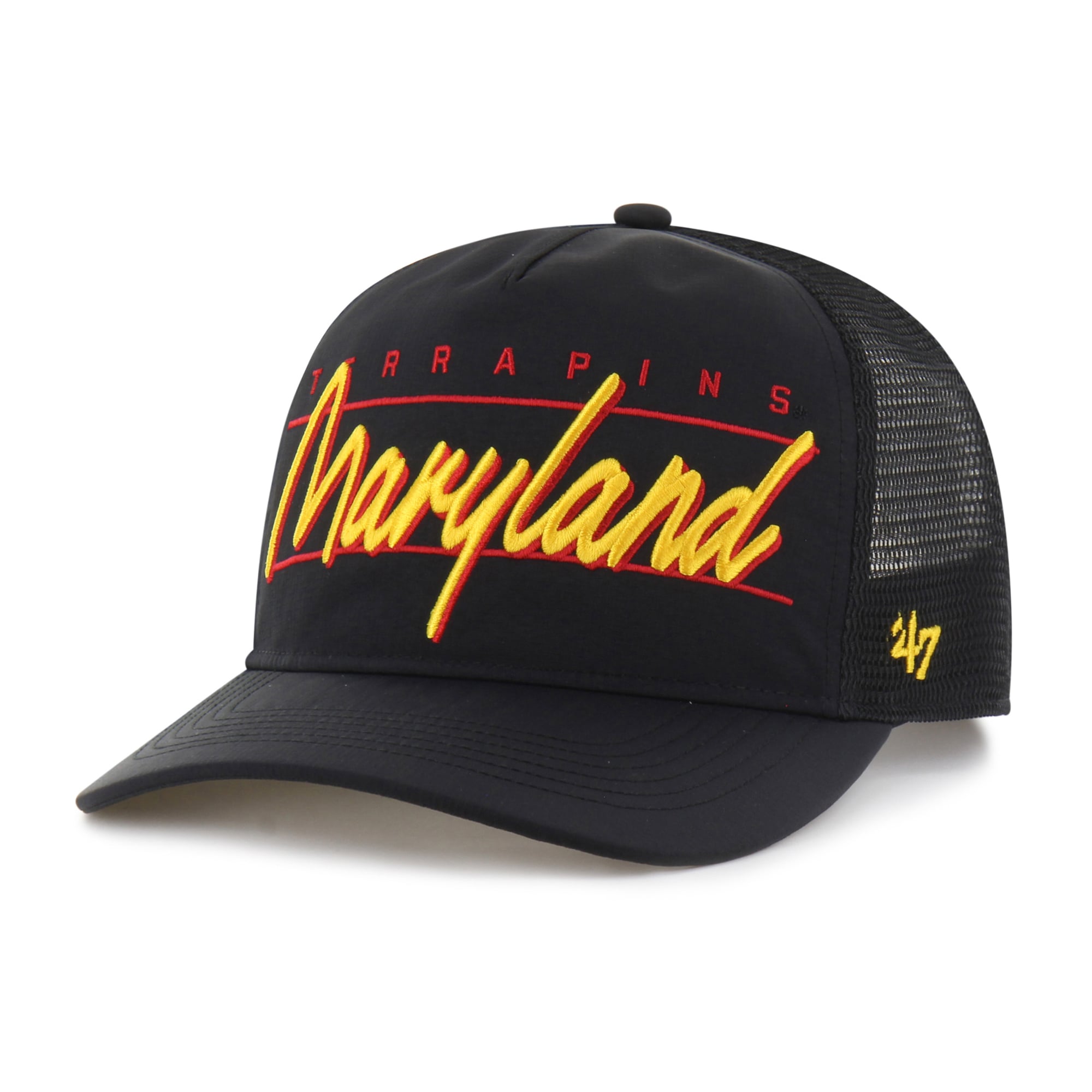Unisex '47 Black Maryland Terrapins brrr° Condor Mesh Hitch Adjustable Hat