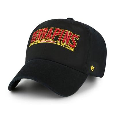  Maryland Terrapins '47 Unisex Clean Up Adjustable Hat - Black
