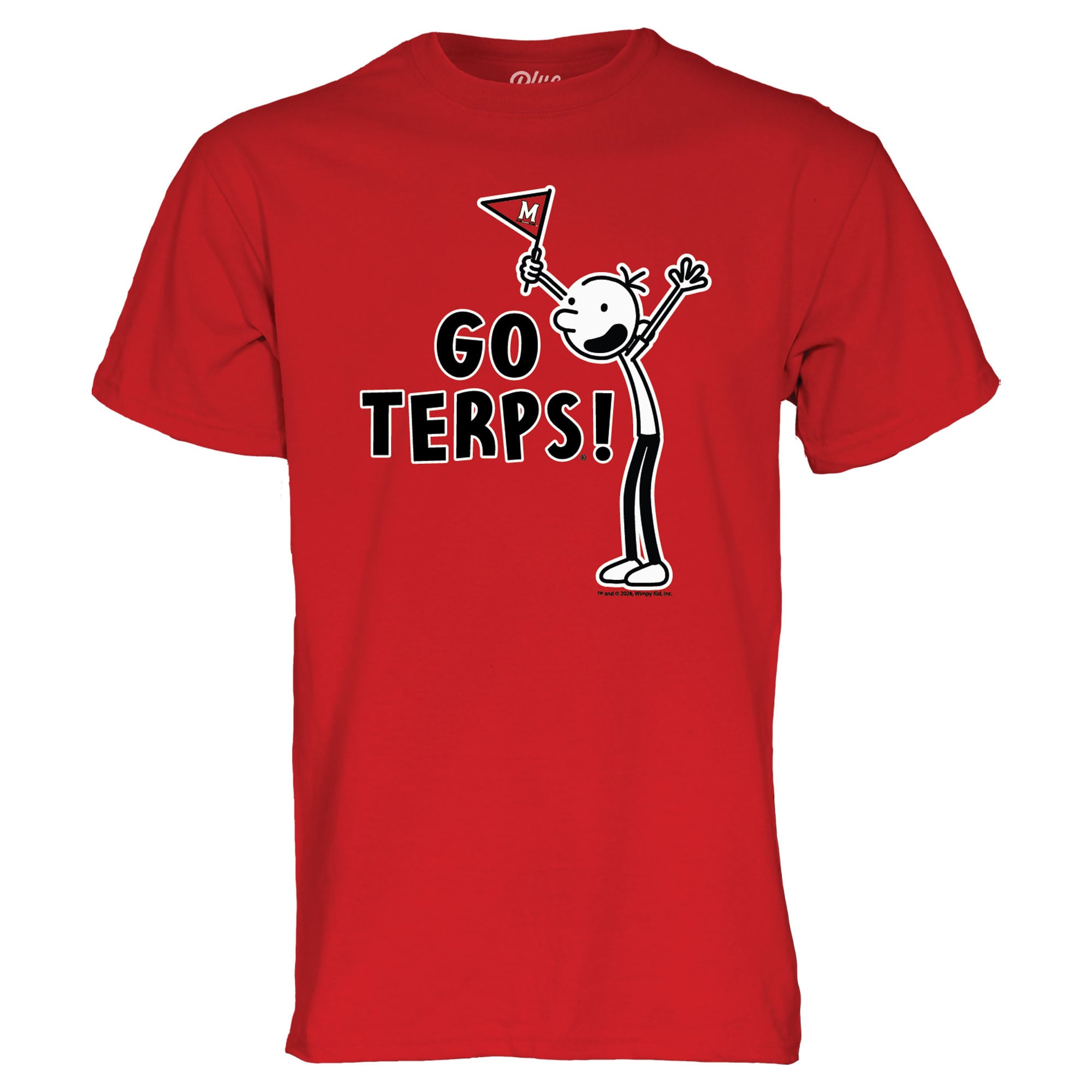 Unisex Blue 84 Red Maryland Terrapins x Diary of a Wimpy Kid Go Terps! T-Shirt