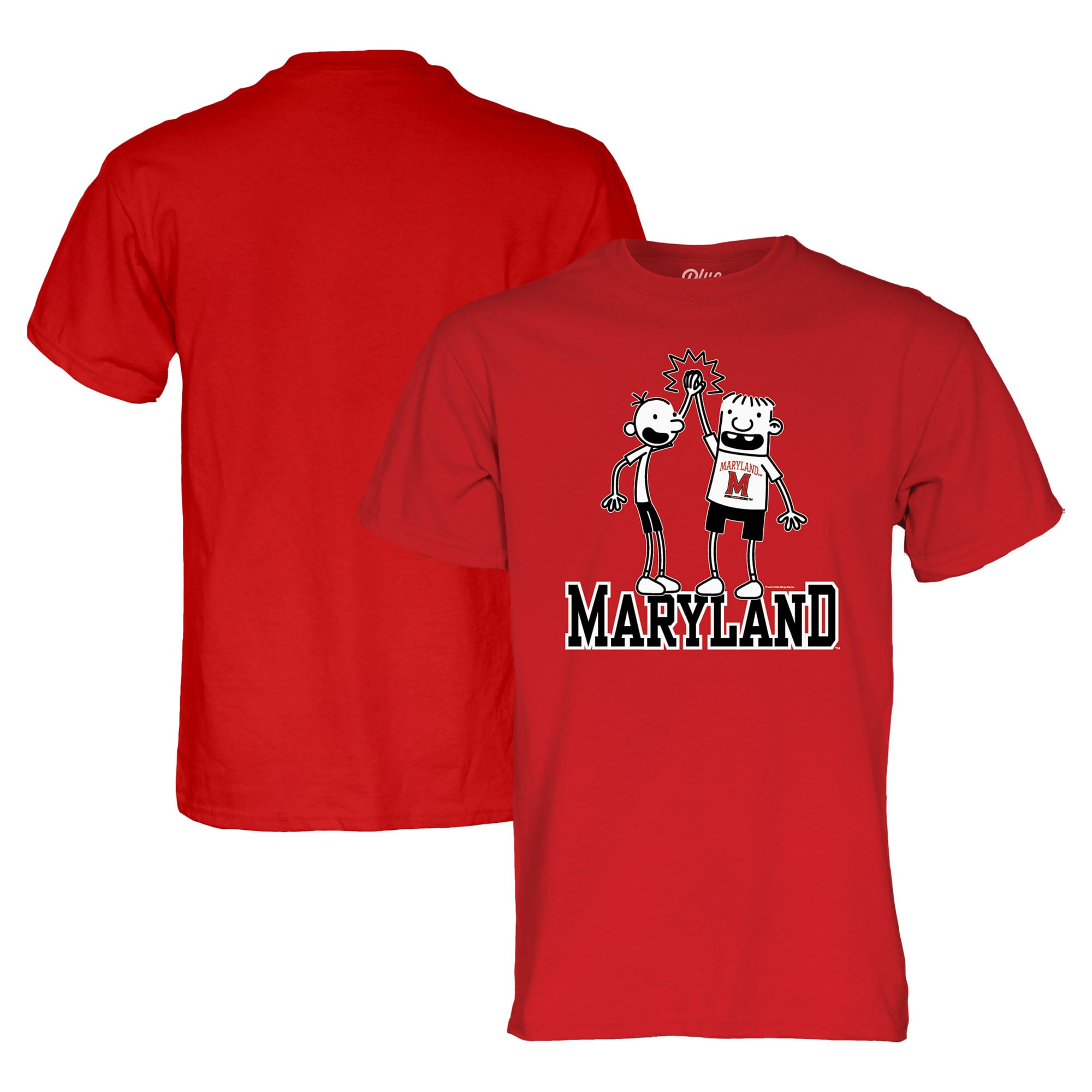 Unisex Blue 84 Red Maryland Terrapins x Diary of a Wimpy Kid High Five T-Shirt