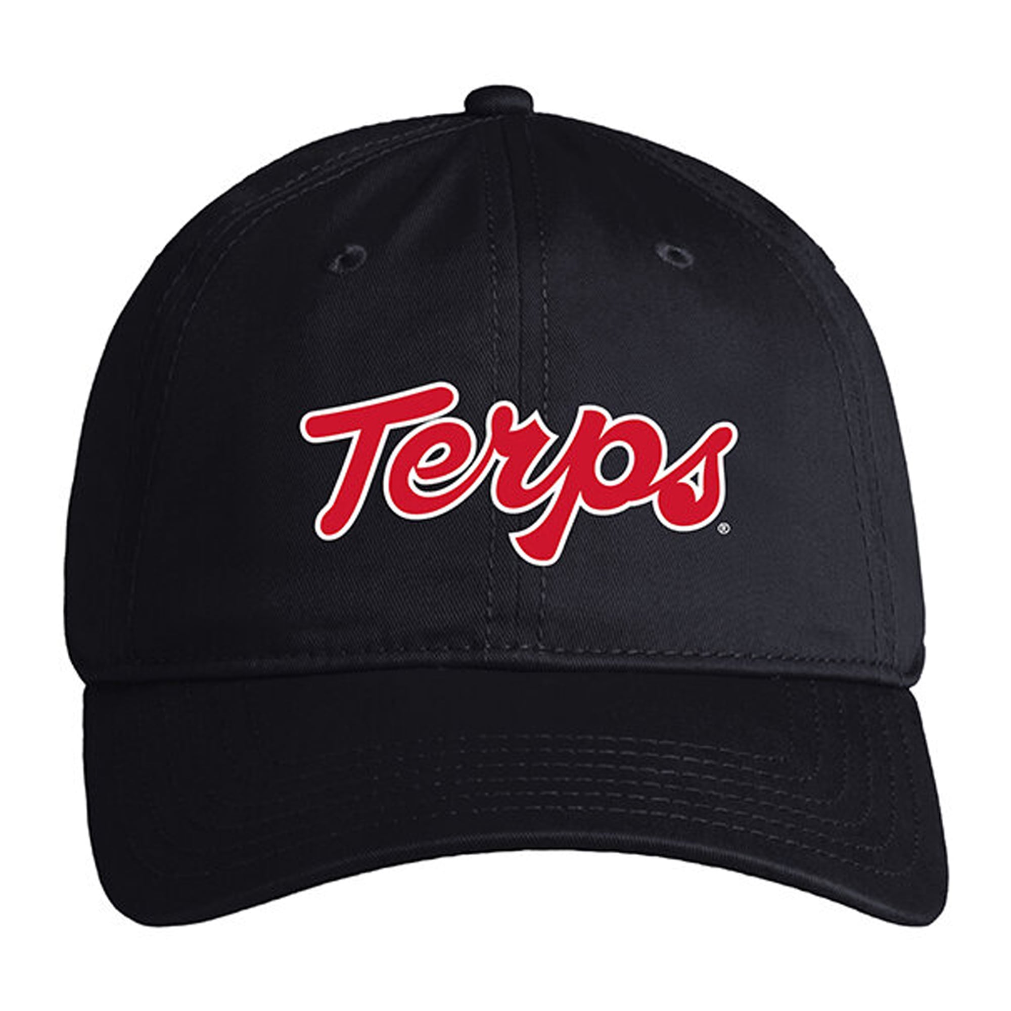 Casquette unisexe Under Armour noire Maryland Terrapins en coton lavé Iso-Chill ajustable