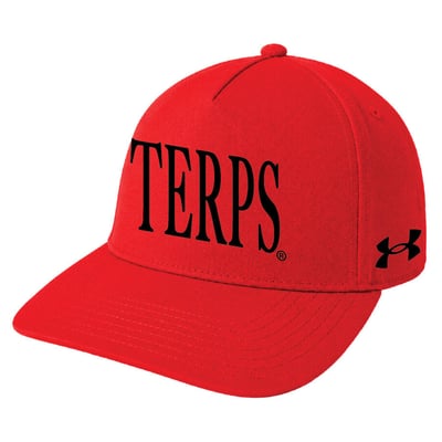 Maryland Terrapins Under Armour Unisex Blitzing Accent 5-Panel Adjustable Hat - Red
