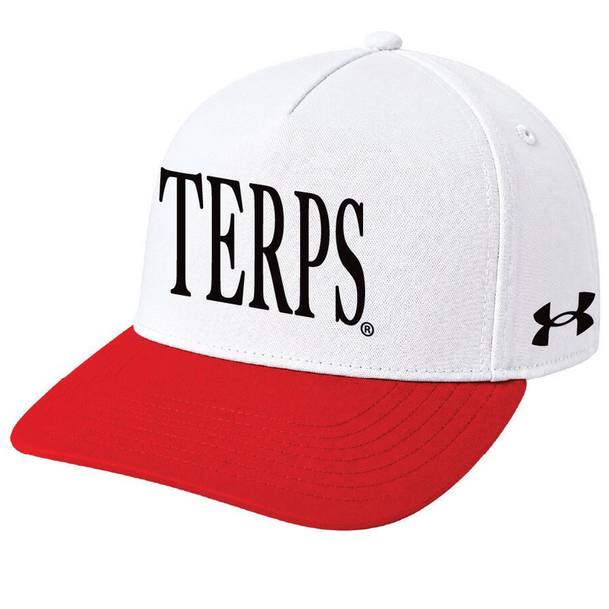Unisex Under Armour White Maryland Terrapins Blitzing Accent Stretch Fit Hat