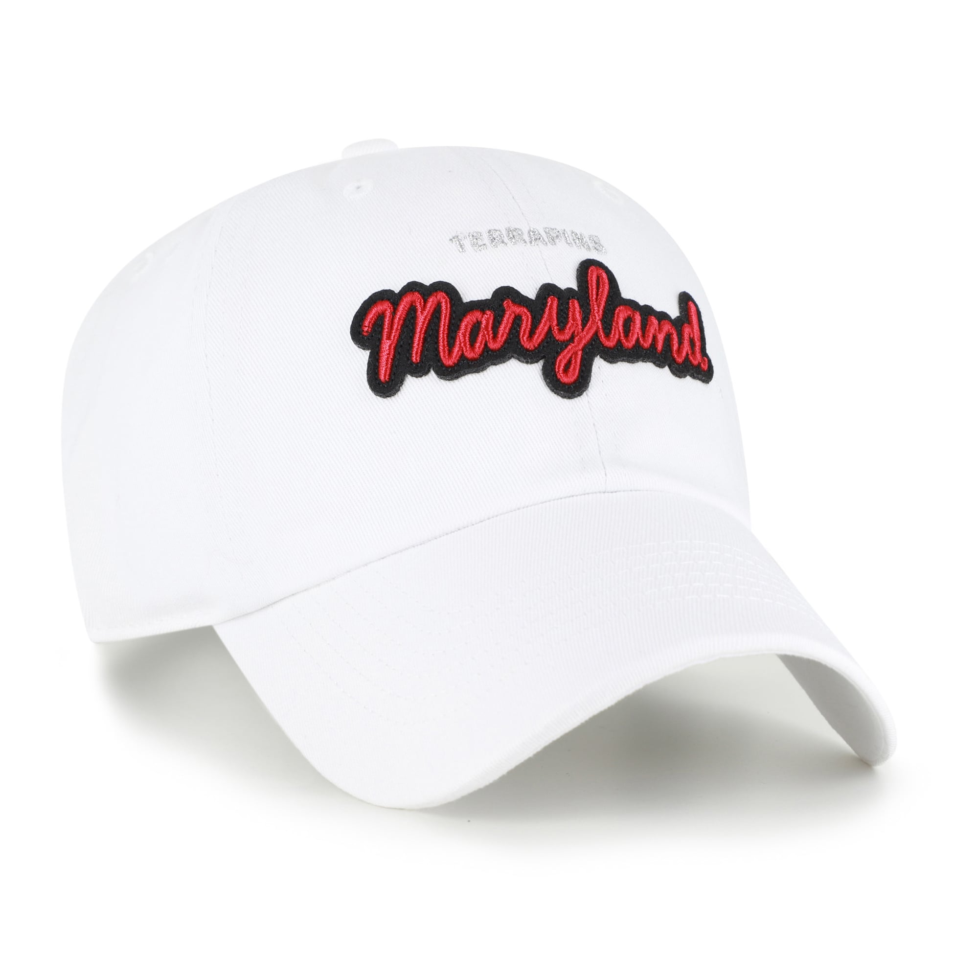 Women's '47 White Maryland Terrapins Trendy Script Clean Up Adjustable Hat