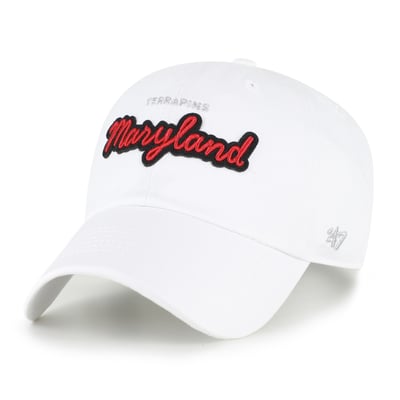 Maryland Terrapins '47 Women's Trendy Script Clean Up Adjustable Hat - White