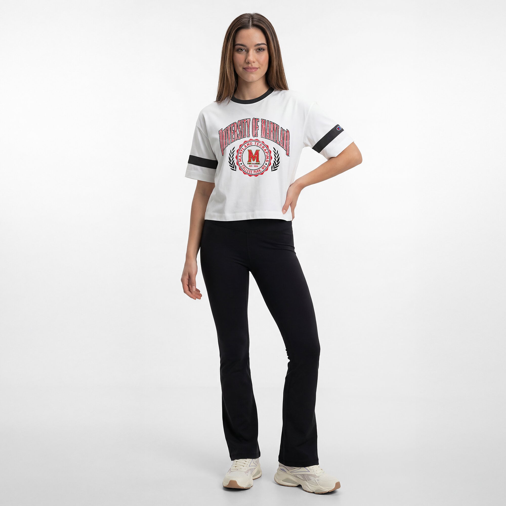 Women's Champion  White Maryland Terrapins Retro Oversized T-Shirt
