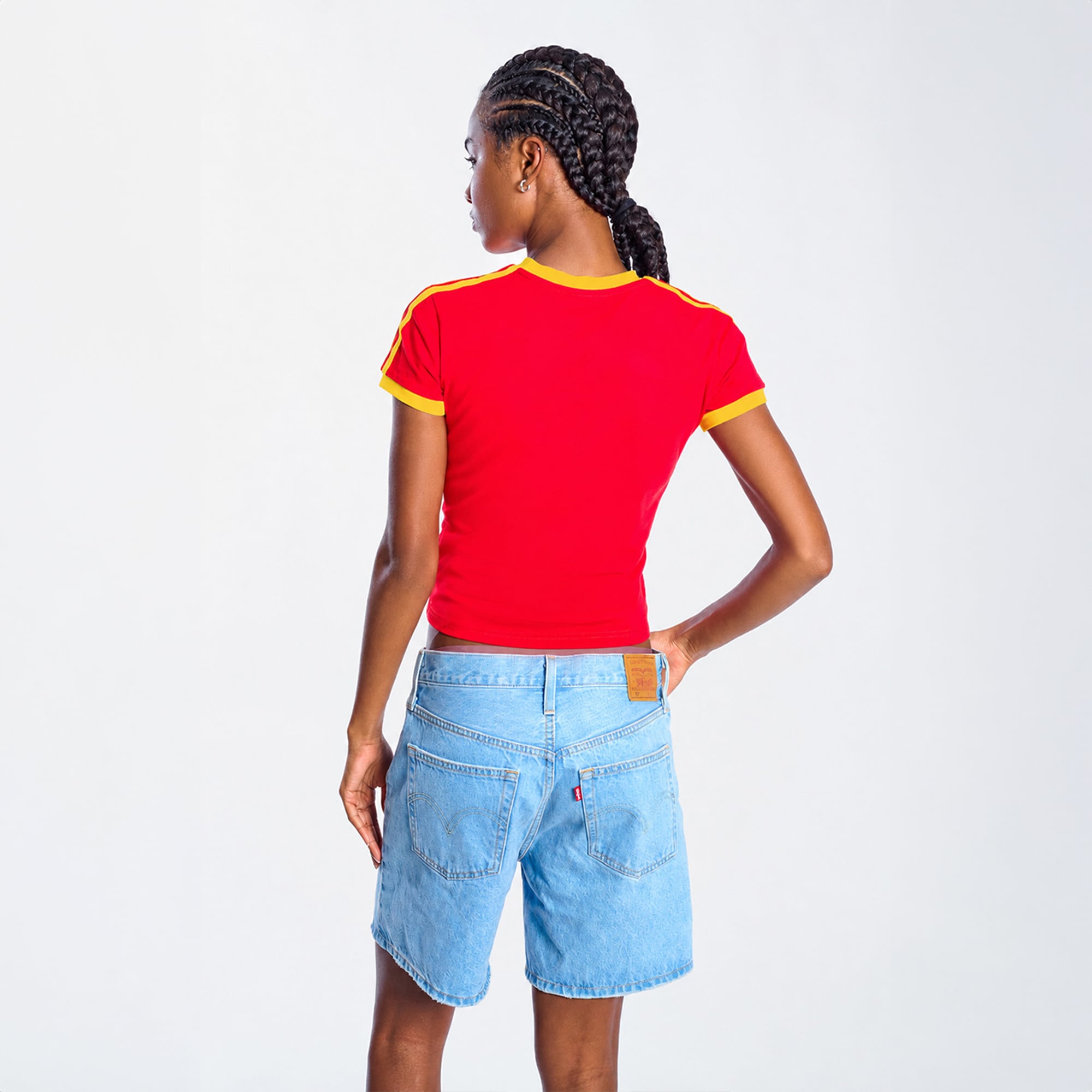 T-shirt bébé gardien de but rouge Hype and Vice pour femmes