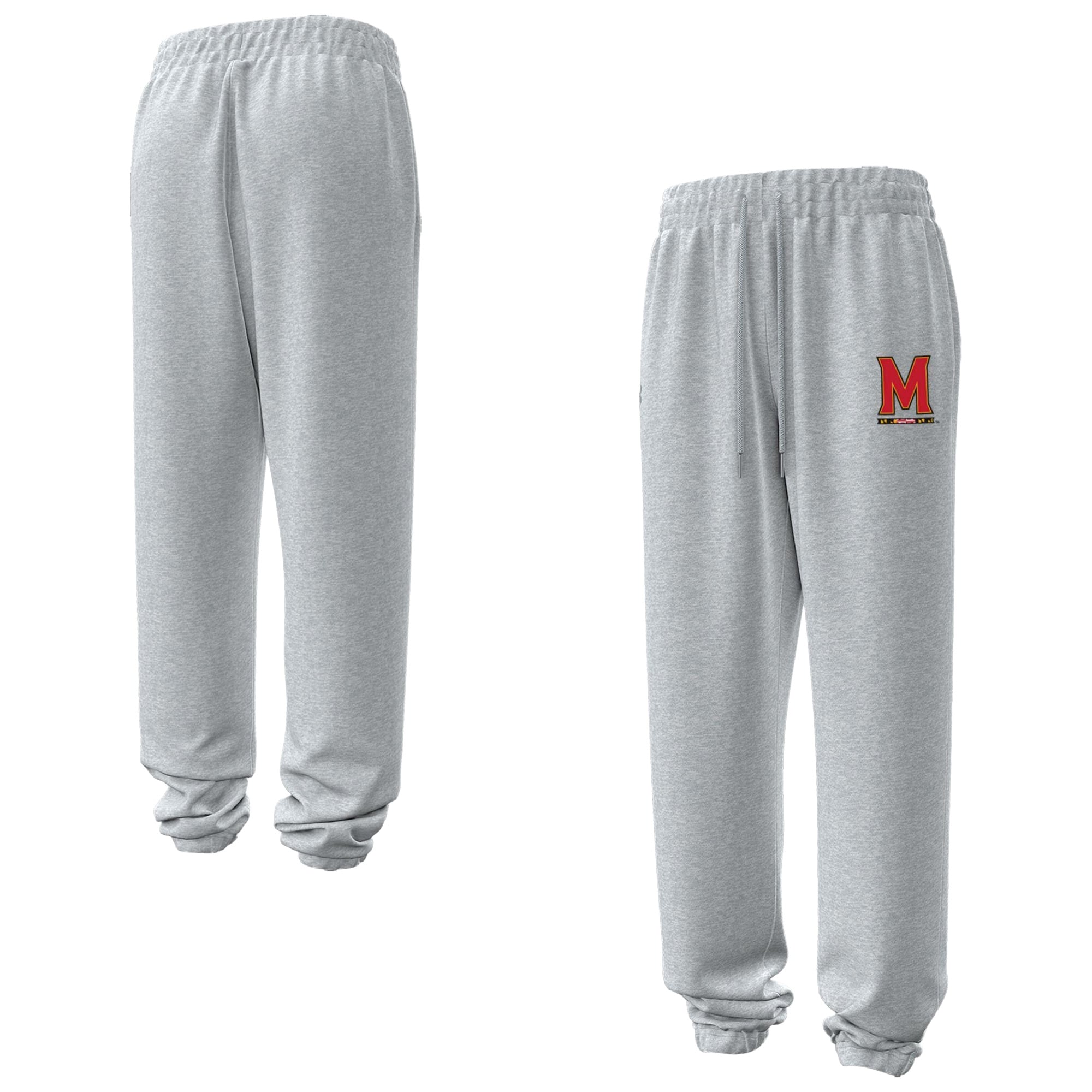 Women's Under Armour  Heather Gray Maryland Terrapins Icon Fleece Puddle Pants