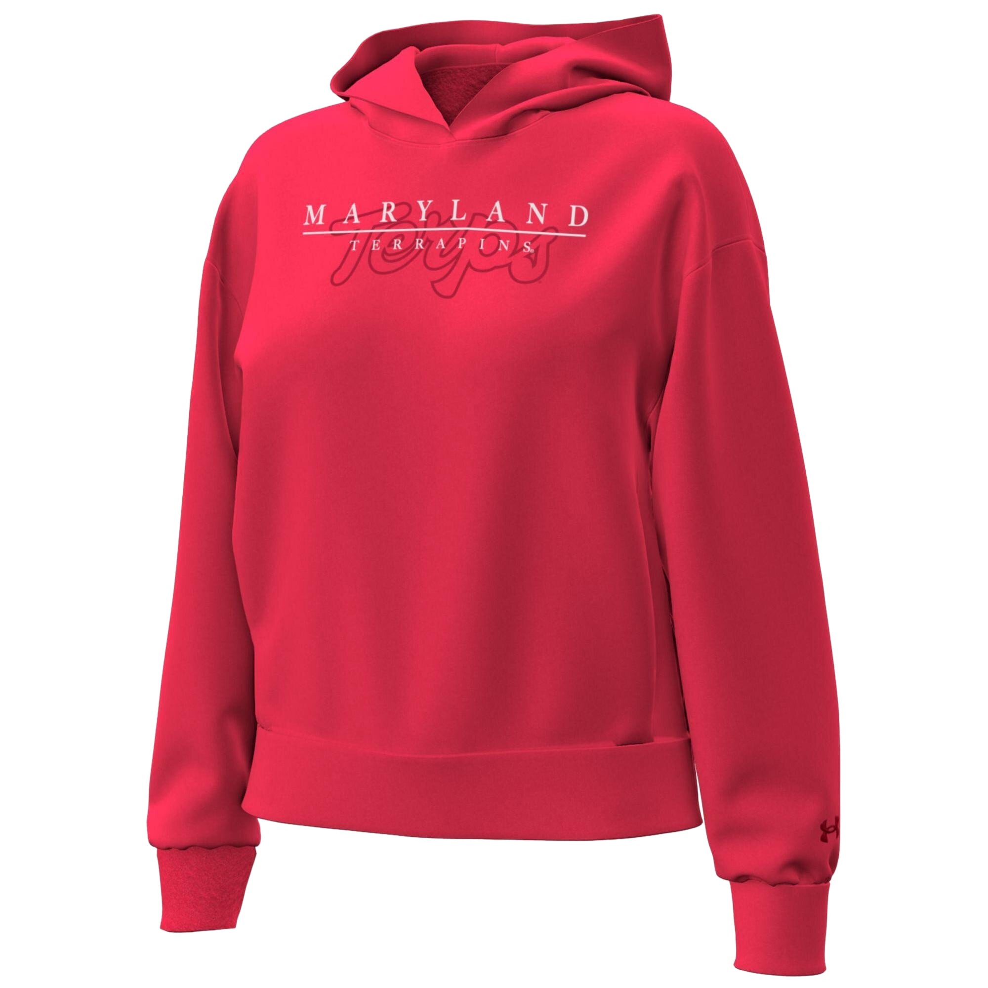 Women's Under Armour Red Maryland Terrapins Icon Fleece Hoodie