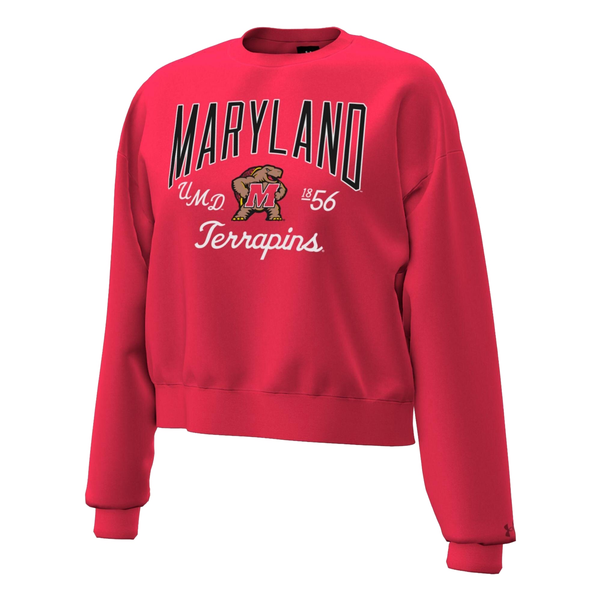 Women's Under Armour Red Maryland Terrapins Icon Fleece Sweatshirt