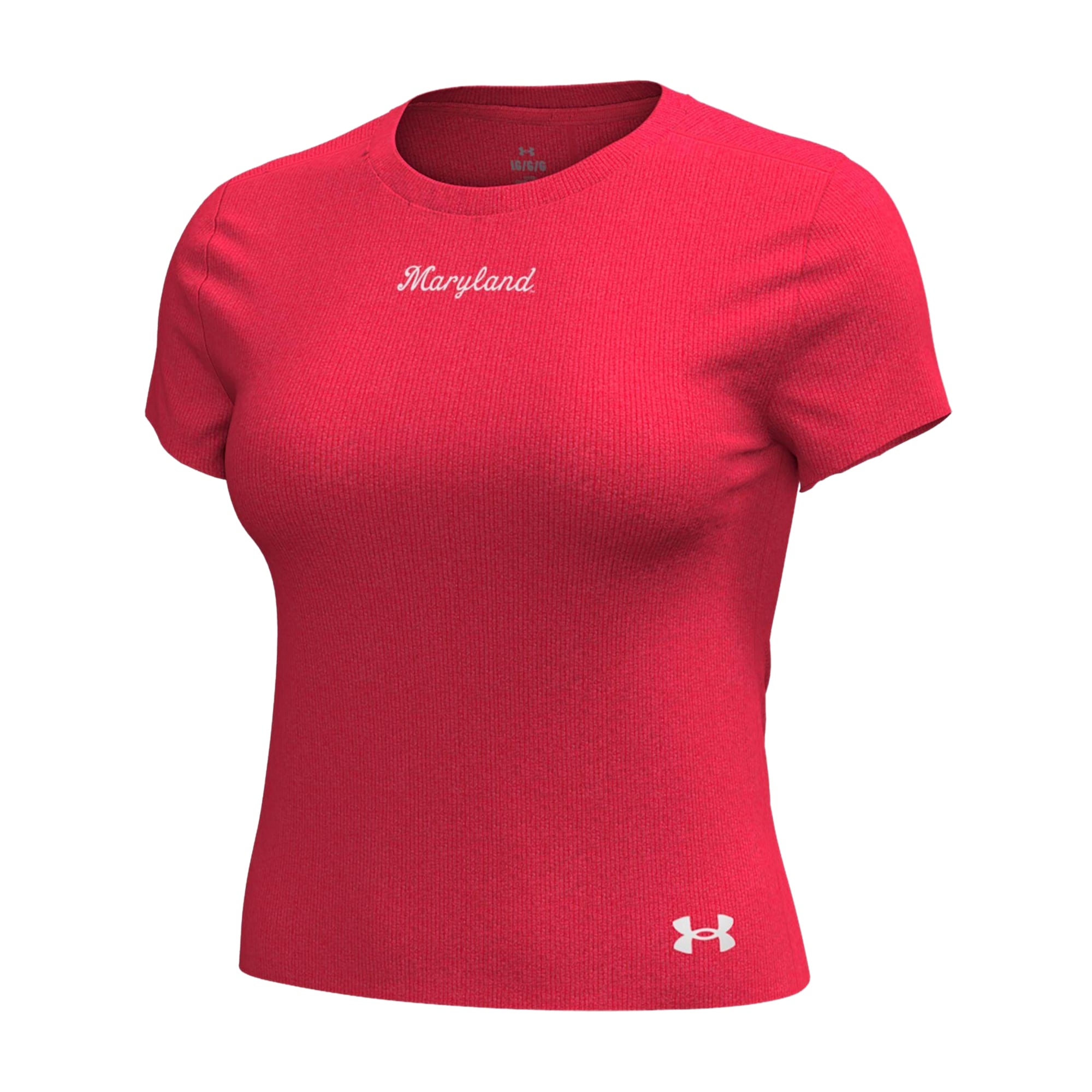 T-shirt Under Armour rouge Maryland Terrapins Mercer pour femme