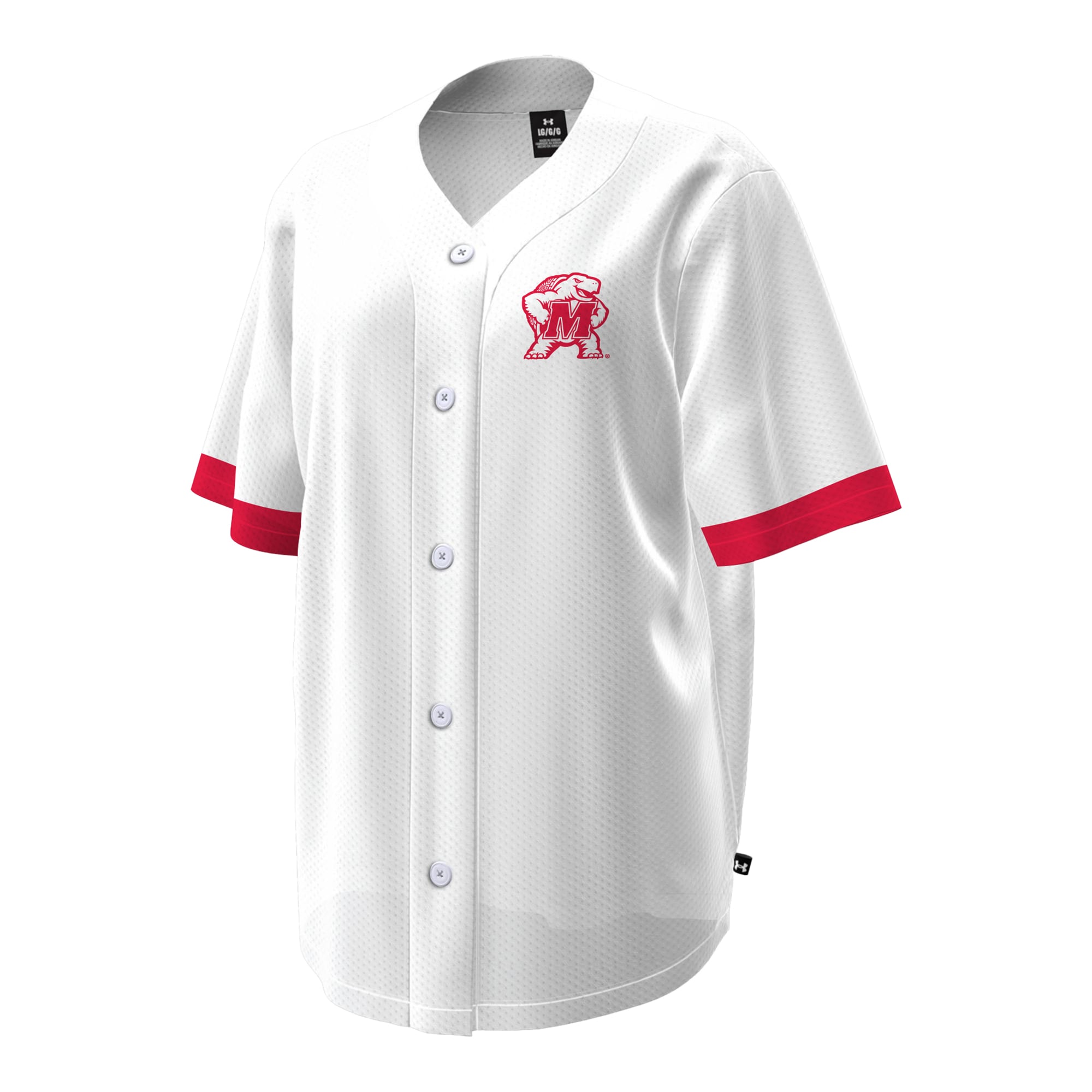 Maillot de baseball Under Armour blanc pour femmes des Maryland Terrapins