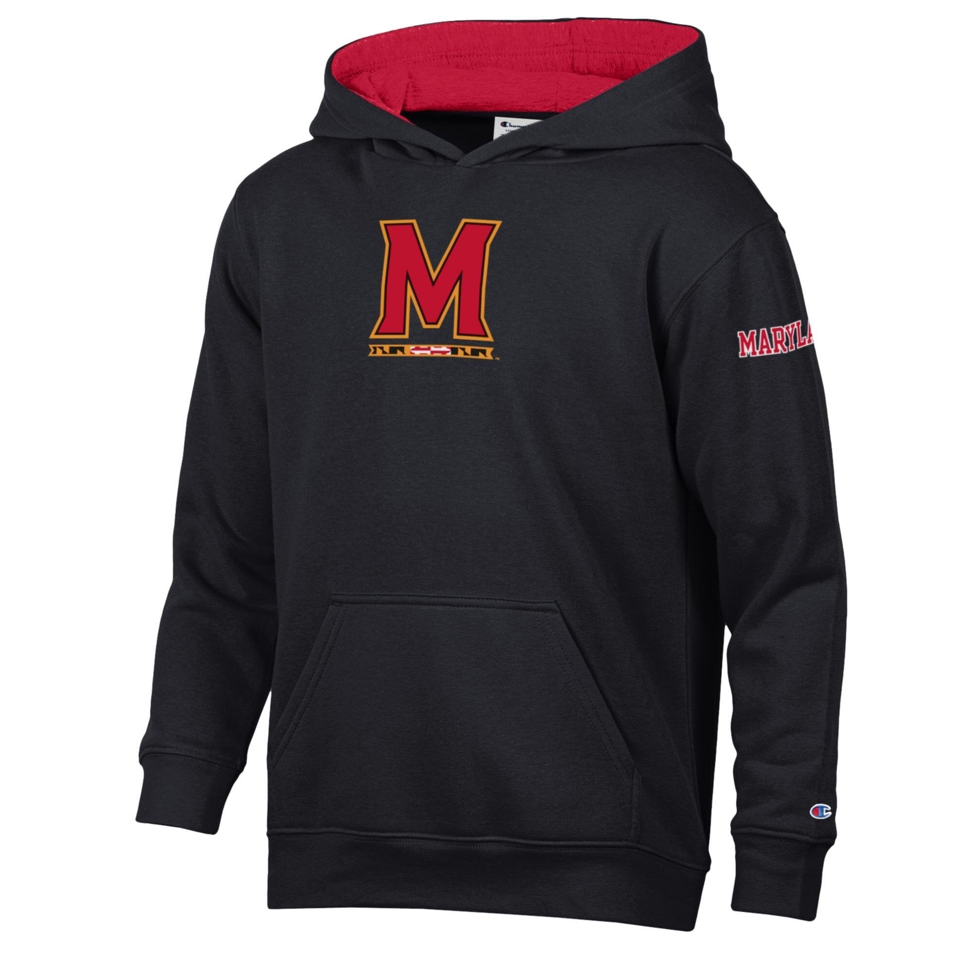 Youth Champion Black Maryland Terrapins Fleece Hoodie
