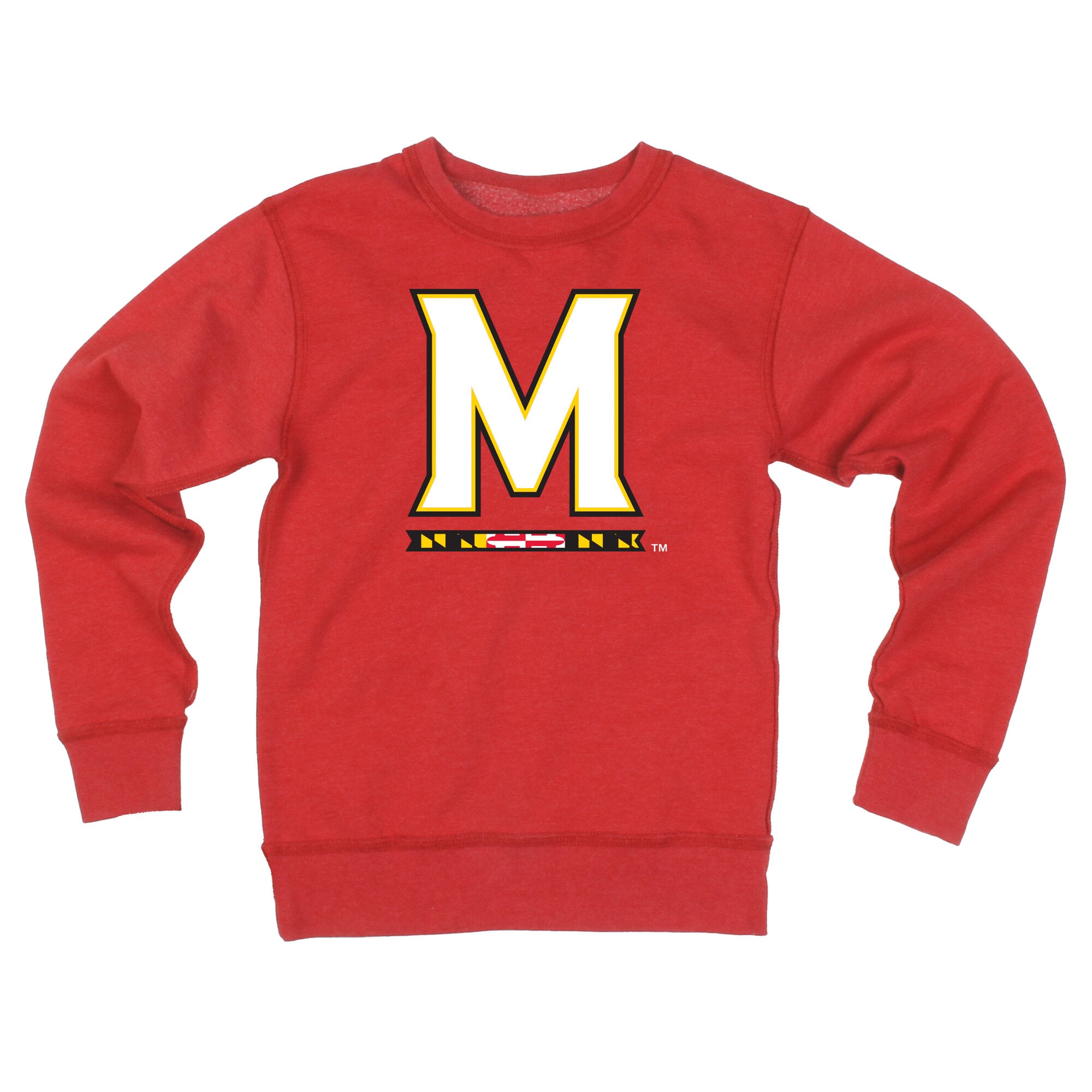 Youth Wes & Willy  Red Maryland Terrapins Reversible Sweatshirt