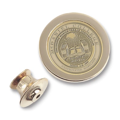 McDaniel Green Terror Logo Lapel Pin - Gold