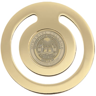 McDaniel Green Terror Team Logo Bookmark - Gold