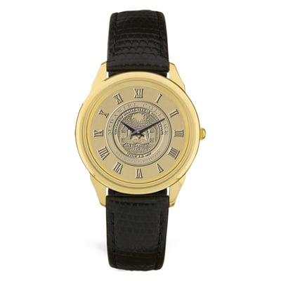 McDaniel Green Terror Medallion Leather Wristwatch - Gold