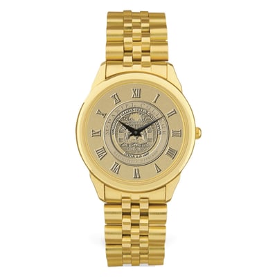McDaniel Green Terror Medallion Rolled Link Bracelet Wristwatch - Gold