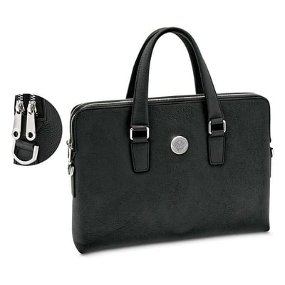 McDaniel Green Terror Women's Leather Briefcase - Black