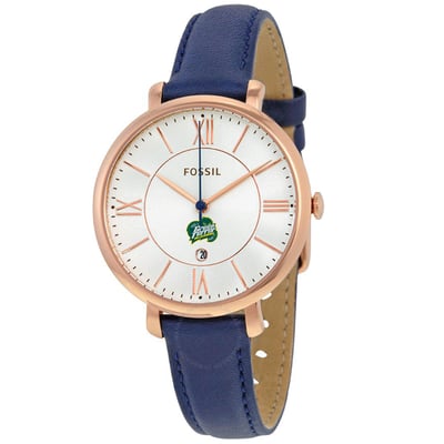  McDaniel Green Terror Fossil Women's Jacqueline Leather Watch - Navy