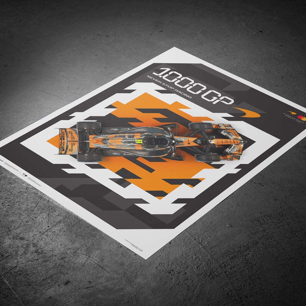McLaren F1 Team 1000th GP Monaco Special Livery 2026 Poster