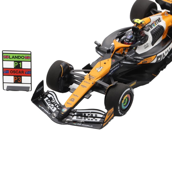 McLaren F1 Team MCL38 Lando Norris Winner Singapore GP 2024 in 1:43 scale by Minichamps McLaren F1 Team MCL38 Lando Norris Winner Singapore GP 2024 in 1:43 scale by Minichamps