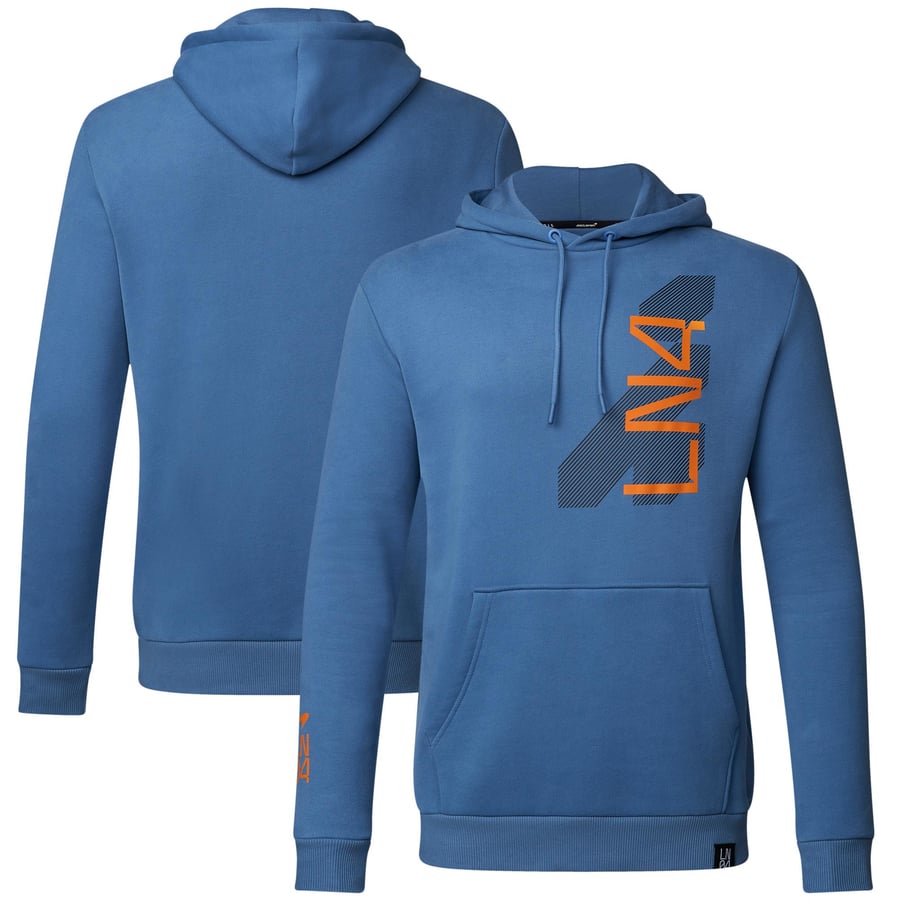 McLaren F1 Men's Miami Neon Logo Hoodie – Black / Vice Blue / Aqua Sky – Official McLaren-Castore Gear