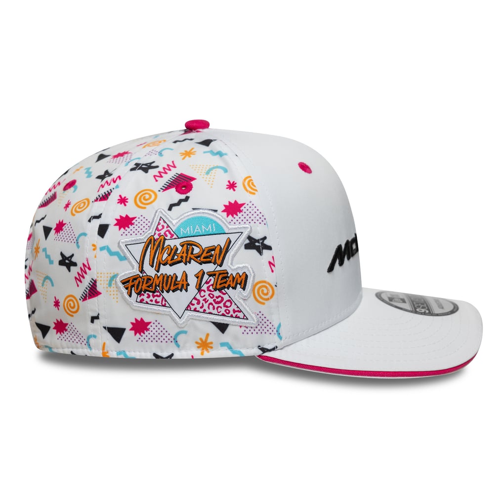 New Era Haas F1 Team Miami GP Chapeau Cloche Zèbre Blanc - Édition Limitée