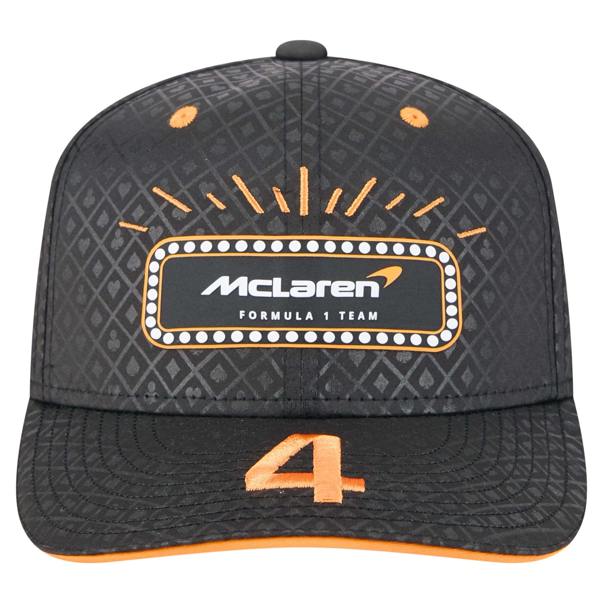 Men's New Era Lando Norris Black McLaren F1 Team 2025 Las Vegas Grand Prix Special 9SEVENTY Adjustable Hat